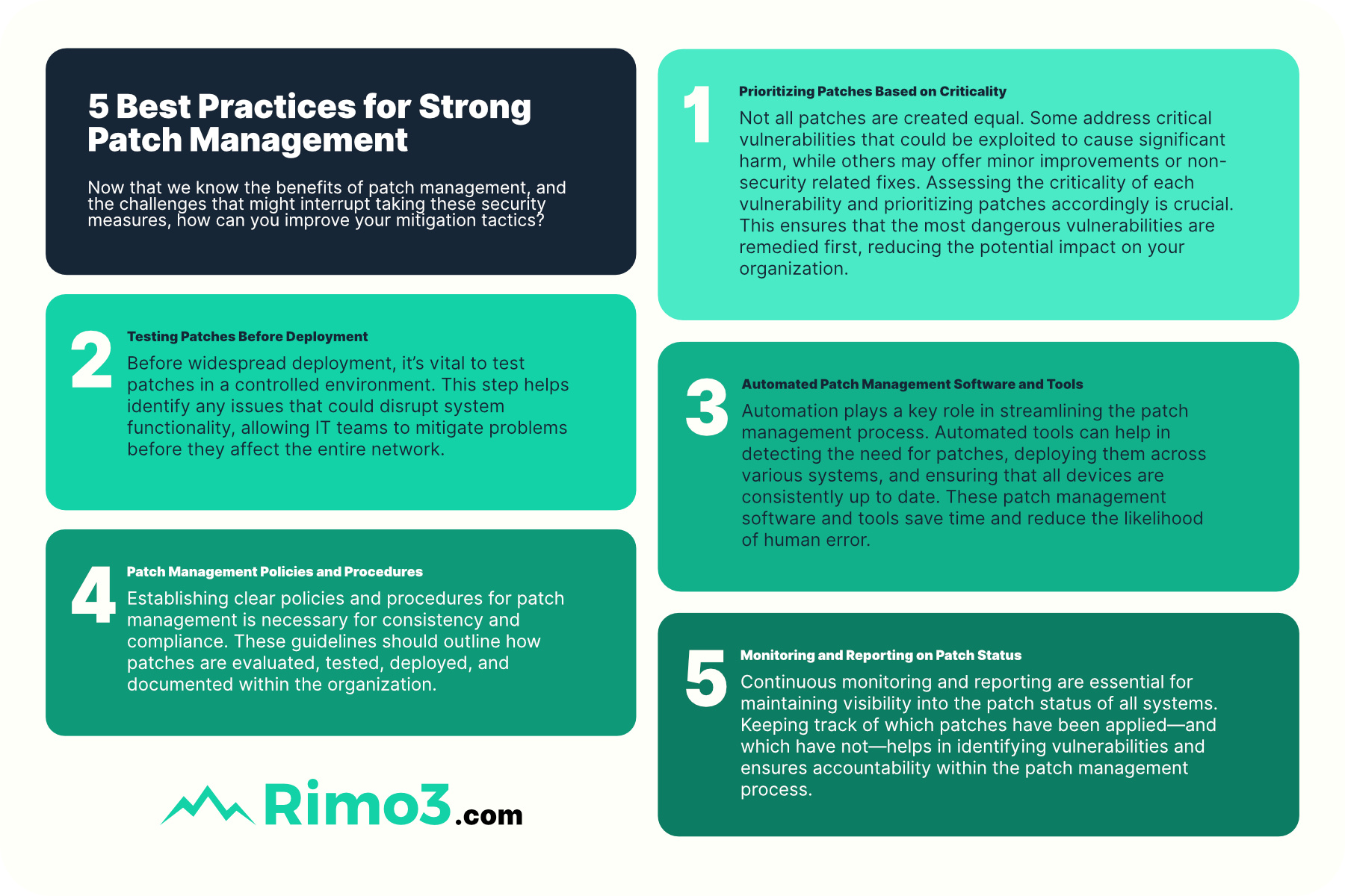 5 best practices for patch management