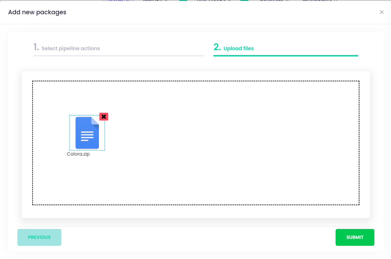 A screenshot of how to import and upload zip files into the Rimo3 cloud platform.