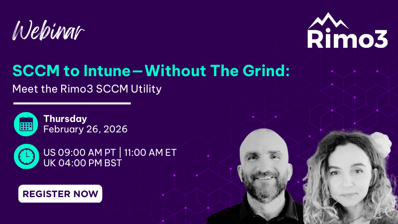 Image for February 26, 2026 | Webinar | SCCM to Intune Without The Grind: Meet the WorkspaceDNA SCCM Utility